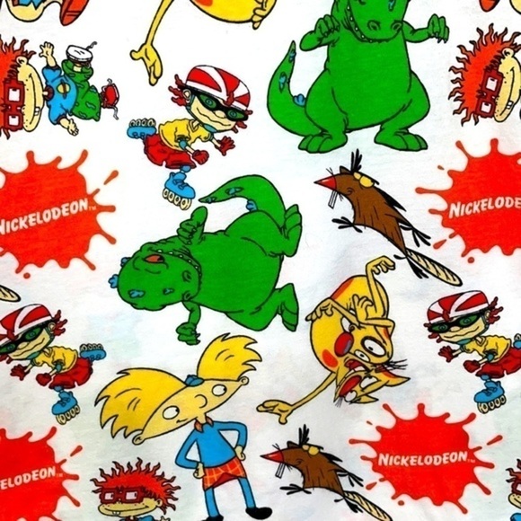 NICKELODEON | Women’s Medium NICKELODEON Cartoon Characters Multi Colored TShirt - Picture 7 of 8